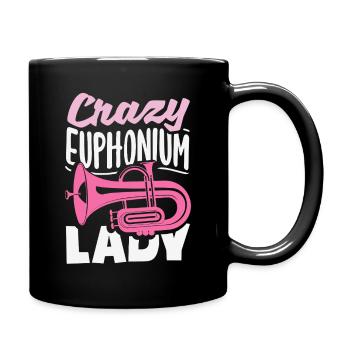 Vintage Euphonium Player - Full Colour Mug - black - Right