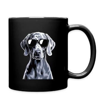 Weimaraner - Tasse einfarbig - Schwarz - Rechts