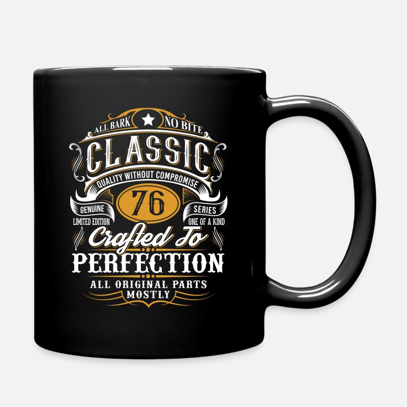76. Geburtstag - Tasse einfarbig - Schwarz