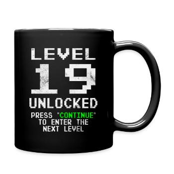 Gamer Level 19 Unlocked - Gaming - Full Colour Mug - black - Right