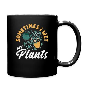 I Wet My Plants Plant Lover - Full Colour Mug - black - Right