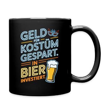 Carnival Money Saved for Costume Beer Booze Party - Full Colour Mug - black - Right