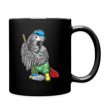 Parrot Cleaner Mop Cleaning - Full Colour Mug - black - Right