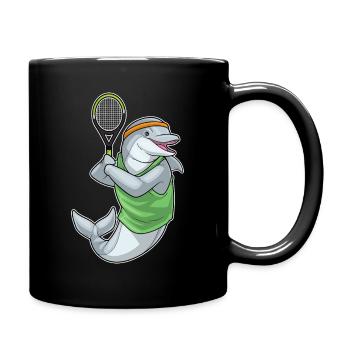 Sports de raquette de tennis Dolphin - Mug uni - noir - Droite
