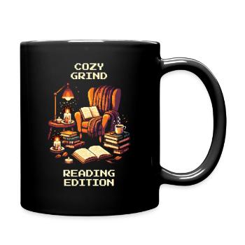 Gemütlicher Grind | Cozy Lesen Bücher - Tasse einfarbig - Schwarz - Rechts