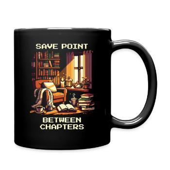 Savepoint Between Chapters | Reading pause reading - Full Colour Mug - black - Right