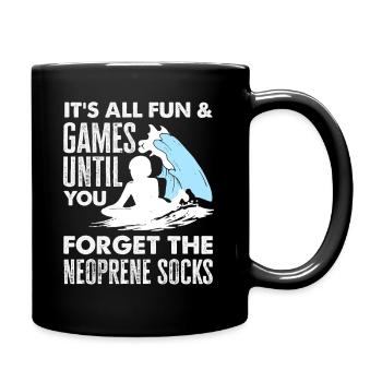Surfeur Surfeur Bodyboarder - Mug uni - noir - Droite
