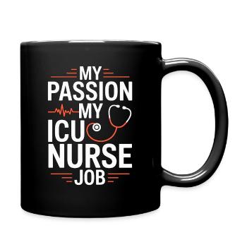 Infirmière en réanimation Ma passion Ma Infirmière en soins intensifs - Mug uni - noir - Droite