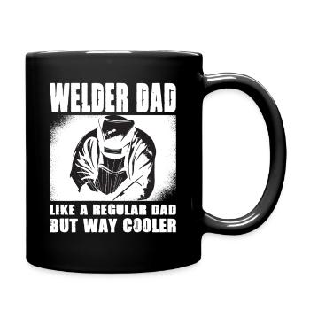 Schweißer Spruch Geschenke Für Metallbauer  - Tasse einfarbig - Schwarz - Rechts