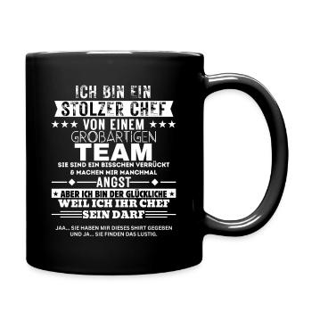 Fier patron d’une excellente équipe - Mug uni - noir - Droite
