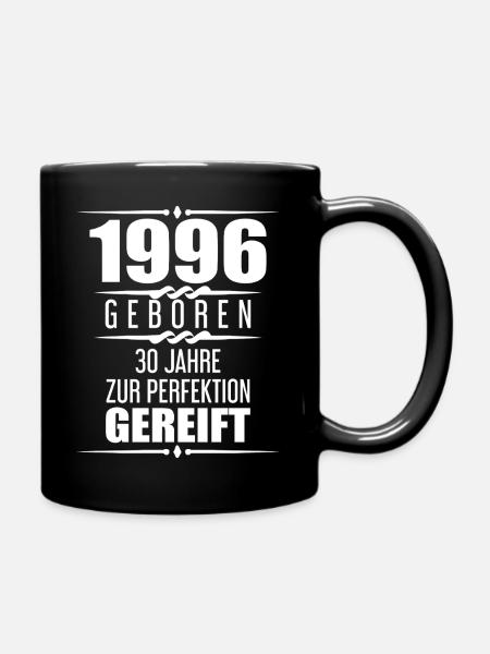 1996 30 Years Saying 30th Birthday Gift - Full Colour Mug - black