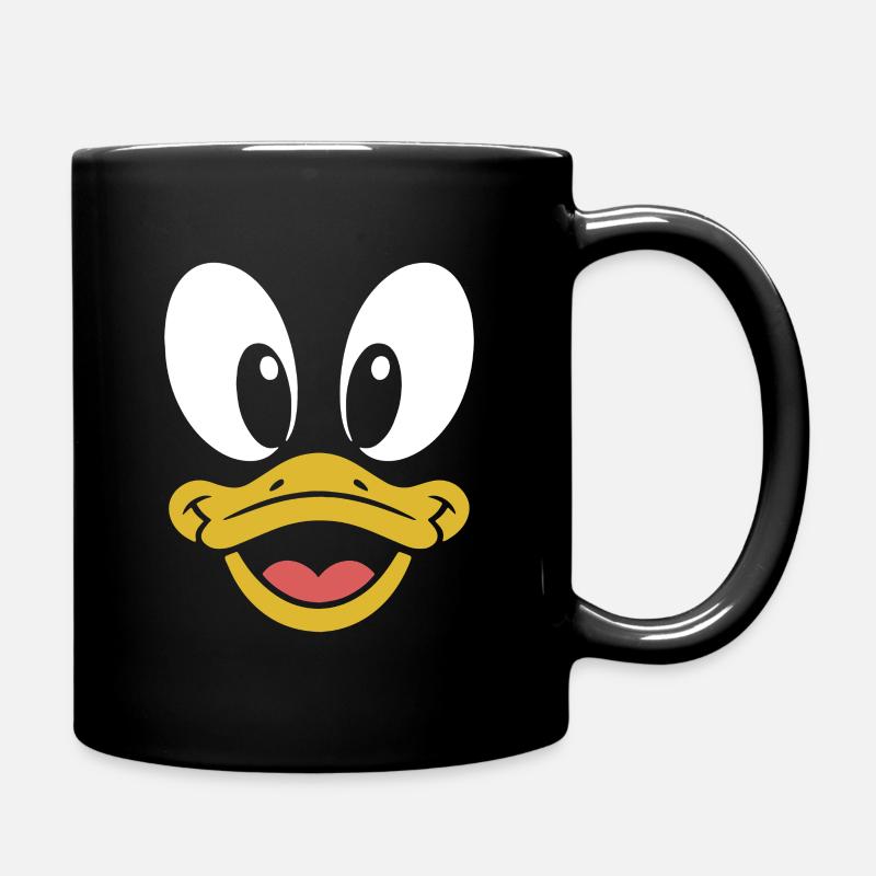 Ente | Big Face Kostüm Karneval Verkleidung - Tasse einfarbig - Schwarz