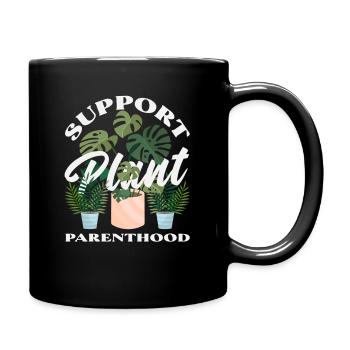 Unterstützung Der Pflanzenelternschaft - Tasse einfarbig - Schwarz - Rechts
