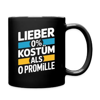 Mieux vaut 0 % de costume que 0 par mille booze carnaval - Mug uni - noir - Droite