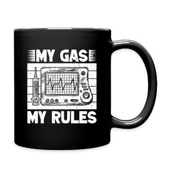 Anesthesiologist Gas My Rules Anesthesia - Tasse einfarbig - Schwarz - Rechts