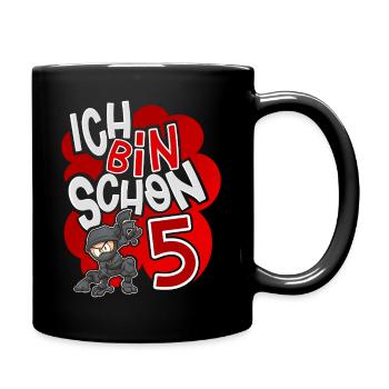 5e anniversaire de Ninja - Mug uni - noir - Droite