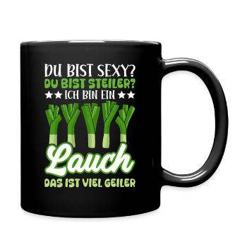 Gym DU BIST SEXY DU BIST STEILER BIN EIN LAUCH - Tasse einfarbig - Schwarz - Rechts