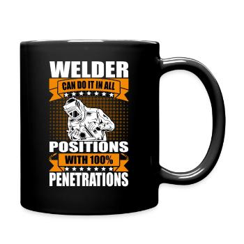 Welder Saying Gifts for Metalworkers - Full Colour Mug - black - Right