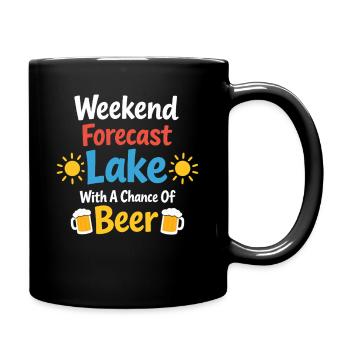 See-wochenende Countdown Zu See-tagen - Tasse einfarbig - Schwarz - Rechts