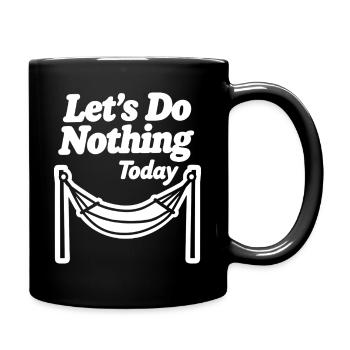 Let's do nothing today Hammock Relaxation - Full Colour Mug - black - Right