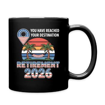 Work to Beach Funny GPS Tee Men & Woman Retired - Tasse einfarbig - Schwarz - Rechts