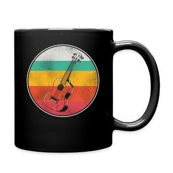 Hawaiian Ukulele Uke Retro Vintage - Tasse einfarbig - Schwarz - Rechts