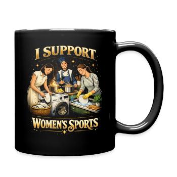 Je soutiens le bootleg inportable du sport féminin - Mug uni - noir - Droite