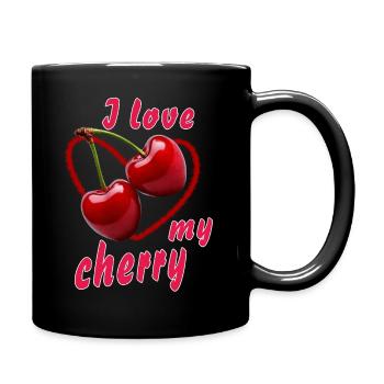 CERISES J’adore ma cerise - Mug uni - noir - Droite