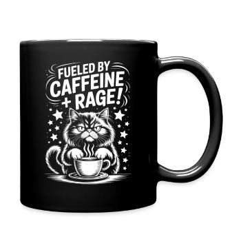 Coffee Sayings Caffeine Funny Coffee Gift - Full Colour Mug - black - Right