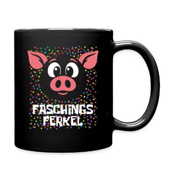 Le Porcelet du Carnaval | Déguisement costumé de carnaval - Mug uni - noir - Droite