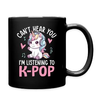 Je ne t’entends pas en écoutant de la K Pop - Mug uni - noir - Droite
