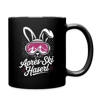 Après-ski bunny hut fun Skier ski bunny - Full Colour Mug - black - Right