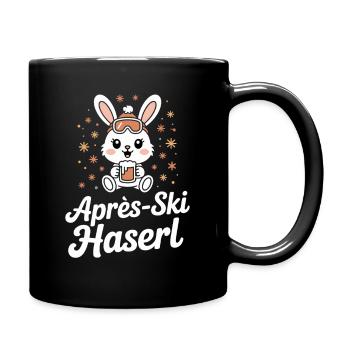 Après-ski bunny hut fun Skier ski bunny - Full Colour Mug - black - Right