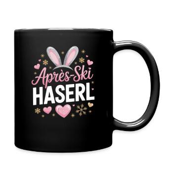 Après-ski bunny hut fun Skier ski bunny - Full Colour Mug - black - Right