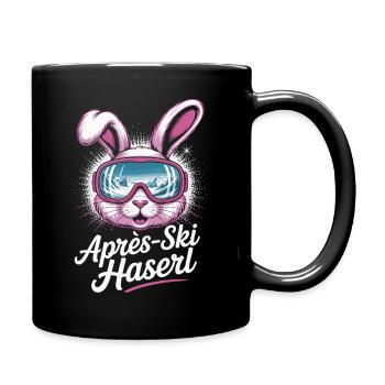 Après-ski bunny hut fun Skier ski bunny - Full Colour Mug - black - Right