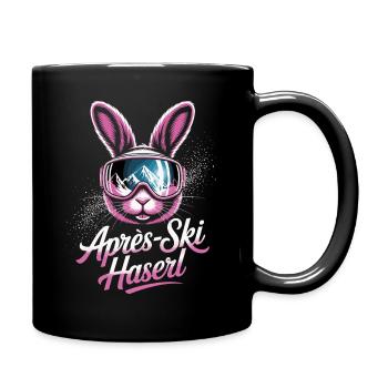Après-ski bunny hut fun Skier ski bunny - Full Colour Mug - black - Right