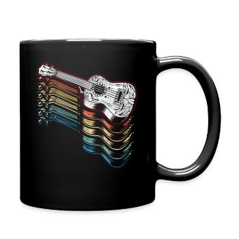 Hawaiian Ukulele Uke Retro Vintage - Full Colour Mug - black - Right