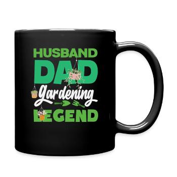 Ehemann Vater Gartenbau-legende Pflanzenliebhaber - Tasse einfarbig - Schwarz - Rechts