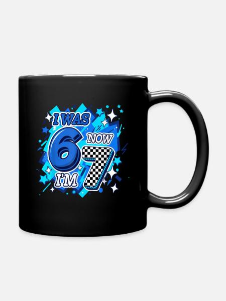 Six Seven Blue Checkered 67 - Tasse einfarbig - Schwarz