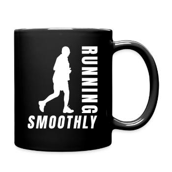 Coureur de marathon courant en douceur - Mug uni - noir - Droite
