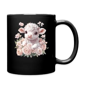 Tender lamb with rosary - Full Colour Mug - black - Right