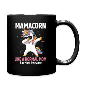 Mamacorn – La Maman Licorne Cool - Mug uni - noir - Droite