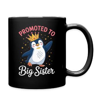 Promu au rang de Big Sister Penguin Design - Mug uni - noir - Droite
