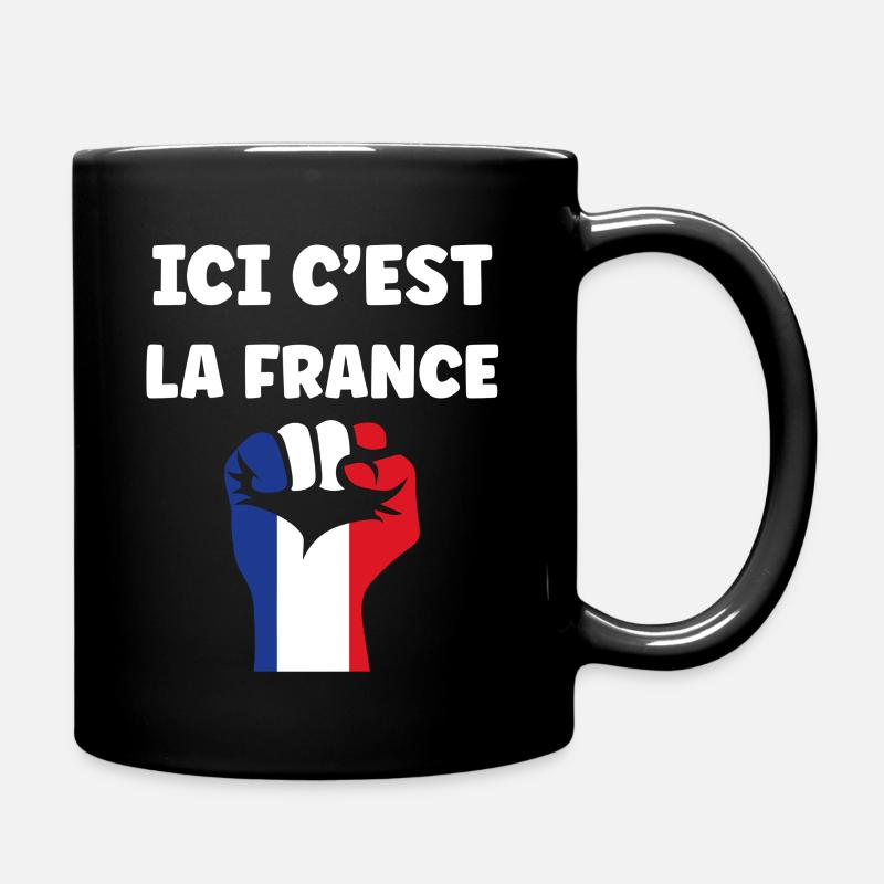 Das ist Frankreich – Trikolore Faust - Tasse einfarbig - Schwarz