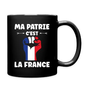 Ma Patrie C’est La France Poing Tricolore - Mug uni - noir - Droite