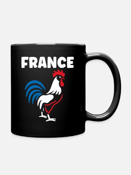 Dreikolor-Hahn Frankreichs - Tasse einfarbig - Schwarz