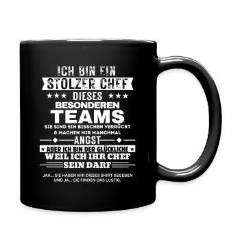 Stolzer Chef dieses besonderen Teams - Full Colour Mug - black - Right