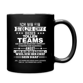 Fier patron de cette grande équipe - Mug uni - noir - Droite