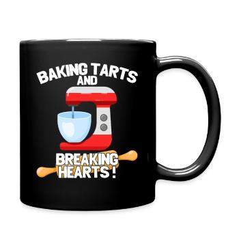Torten backen und Herzen brechen - Tasse einfarbig - Schwarz - Rechts