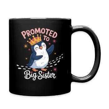 Promu au rang de Big Sister Penguin Design - Mug uni - noir - Droite